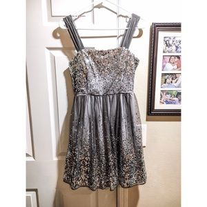 Silver/Grey Shimmery Mini Dress